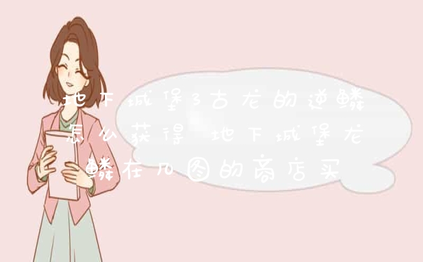 地下城堡3古龙的逆鳞怎么获得 地下城堡龙鳞在几图的商店买