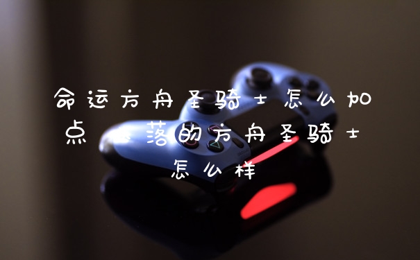 命运方舟圣骑士怎么加点 失落的方舟圣骑士怎么样