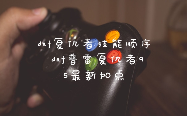 dnf复仇者技能顺序 dnf普雷复仇者95最新加点