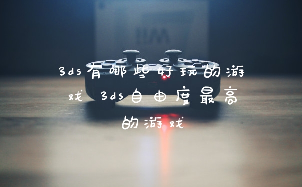 3ds有哪些好玩的游戏 3ds自由度最高的游戏