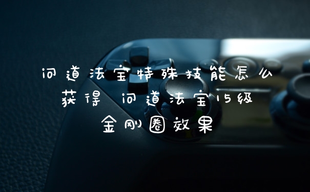 问道法宝特殊技能怎么获得 问道法宝15级金刚圈效果