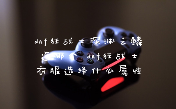 dnf狂战士深渊之鳞选哪个 dnf狂战士衣服选择什么属性