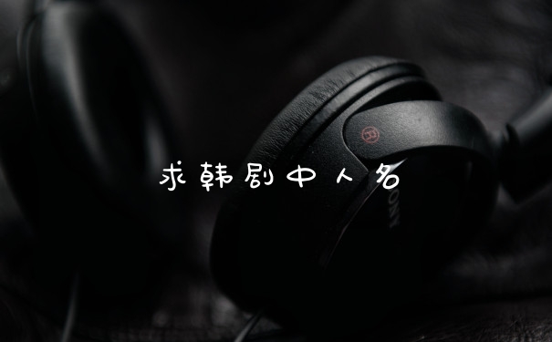 求韩剧中人名