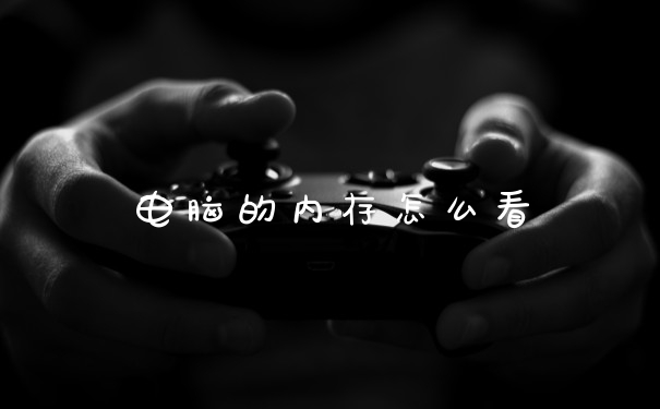 电脑的内存怎么看