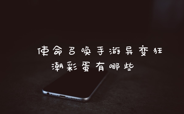 ​使命召唤手游异变狂潮彩蛋有哪些