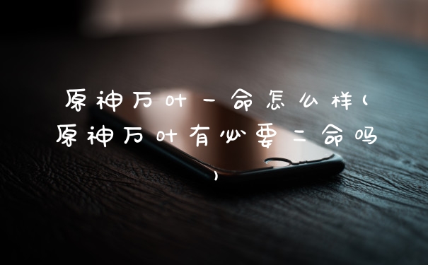 原神万叶一命怎么样(原神万叶有必要二命吗)