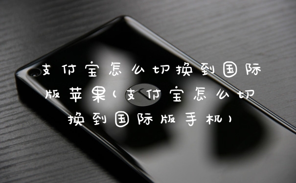支付宝怎么切换到国际版苹果(支付宝怎么切换到国际版手机)