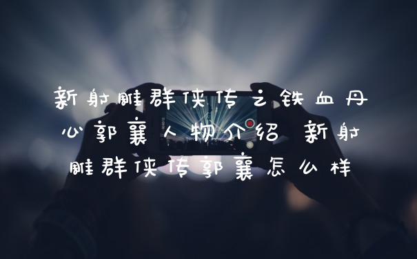 新射雕群侠传之铁血丹心郭襄人物介绍 新射雕群侠传郭襄怎么样