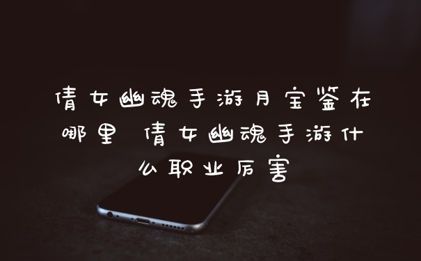 倩女幽魂手游月宝鉴在哪里 倩女幽魂手游什么职业厉害