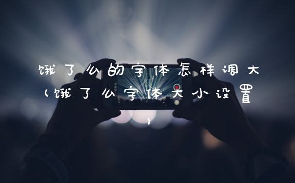 饿了么的字体怎样调大(饿了么字体大小设置)