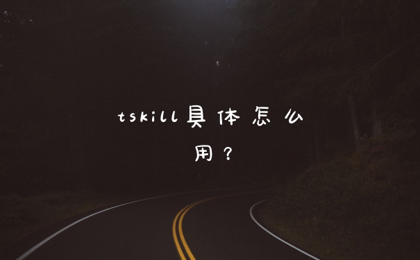 tskill具体怎么用？