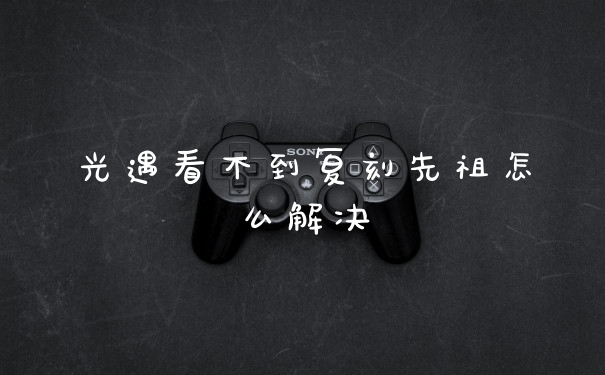 光遇看不到复刻先祖怎么解决