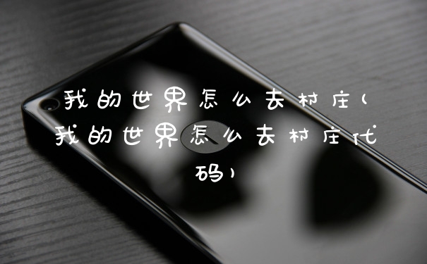 我的世界怎么去村庄(我的世界怎么去村庄代码)