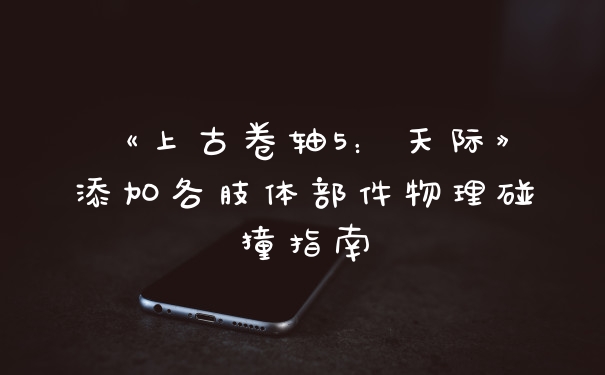 《上古卷轴5：天际》添加各肢体部件物理碰撞指南