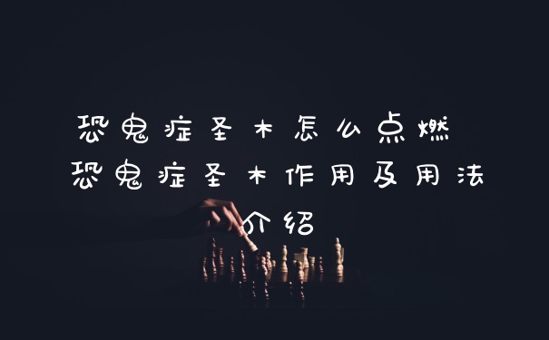 恐鬼症圣木怎么点燃 恐鬼症圣木作用及用法介绍