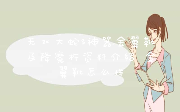 无双大蛇3神器金翼靴及降魔杵资料介绍 金翼靴怎么样