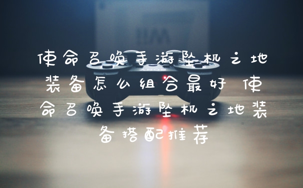 使命召唤手游坠机之地装备怎么组合最好 使命召唤手游坠机之地装备搭配推荐