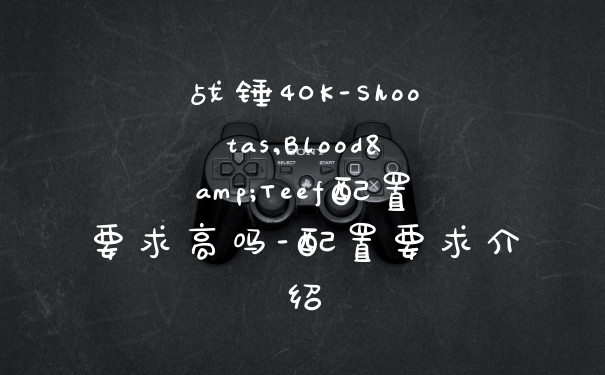 战锤40K-Shootas,Blood&Teef配置要求高吗-配置要求介绍
