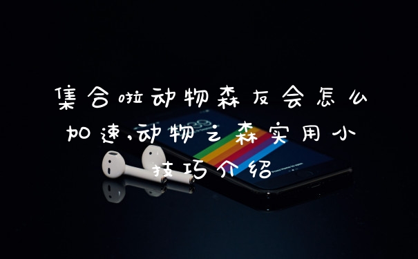 集合啦动物森友会怎么加速,动物之森实用小技巧介绍