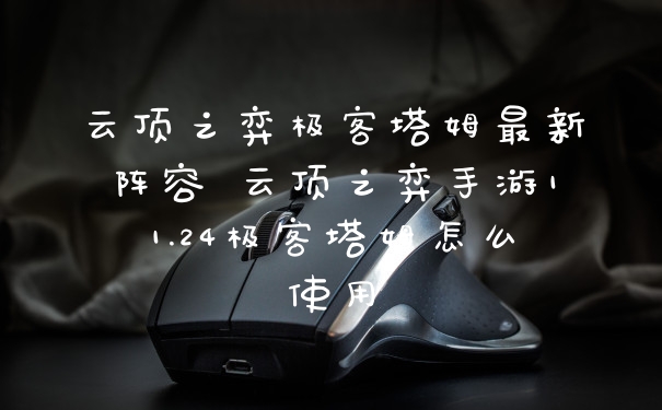 云顶之弈极客塔姆最新阵容 云顶之弈手游11.24极客塔姆怎么使用