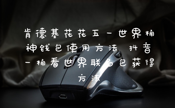 肯德基花花五一世界桶神钱包使用方法 抖音一桶看世界联名包获得方法