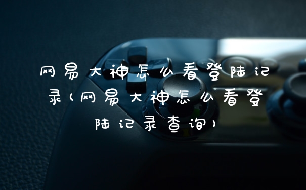 网易大神怎么看登陆记录(网易大神怎么看登陆记录查询)