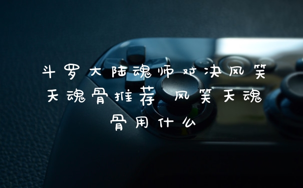 斗罗大陆魂师对决风笑天魂骨推荐 风笑天魂骨用什么