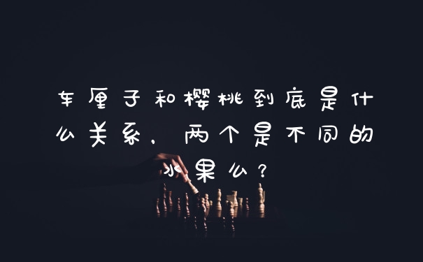 车厘子和樱桃到底是什么关系，两个是不同的水果么？