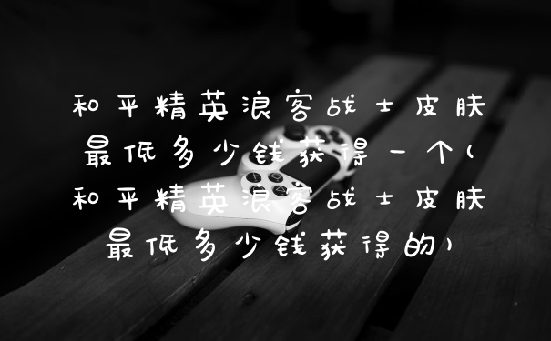 和平精英浪客战士皮肤最低多少钱获得一个(和平精英浪客战士皮肤最低多少钱获得的)