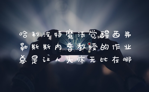 哈利波特魔法觉醒西弗勒斯斯内普教授的作业总是让人头疼无比在哪