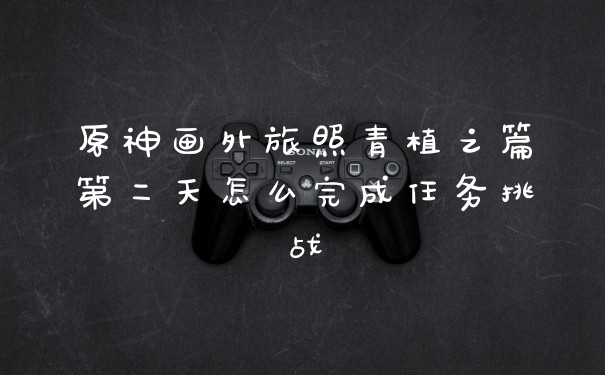 原神画外旅照青植之篇第二天怎么完成任务挑战