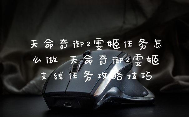 天命奇御2雯姬任务怎么做 天命奇御2雯姬支线任务攻略技巧