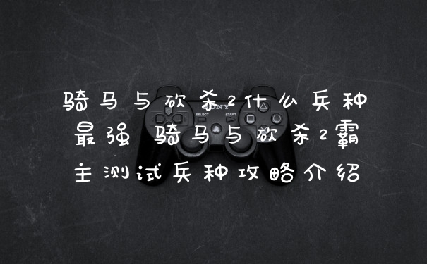 骑马与砍杀2什么兵种最强 骑马与砍杀2霸主测试兵种攻略介绍