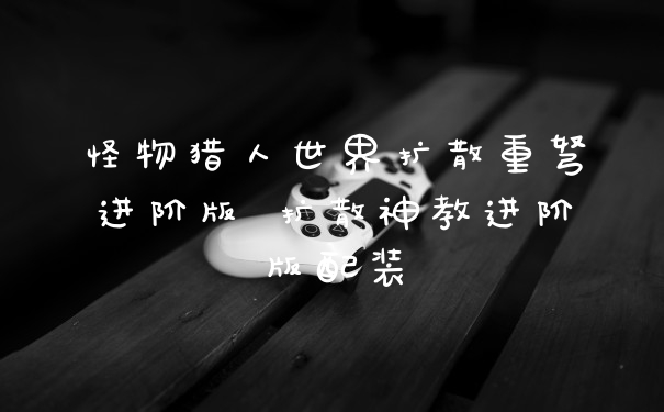 怪物猎人世界扩散重弩进阶版 扩散神教进阶版配装