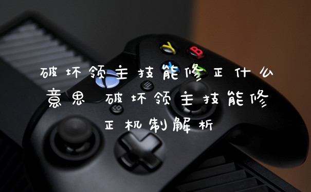 破坏领主技能修正什么意思 破坏领主技能修正机制解析