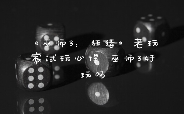 《巫师3：狂猎》老玩家试玩心得 巫师3好玩吗