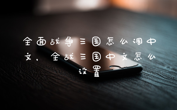 全面战争三国怎么调中文，全战三国中文怎么设置