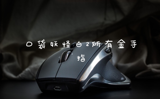 口袋妖怪白2所有金手指