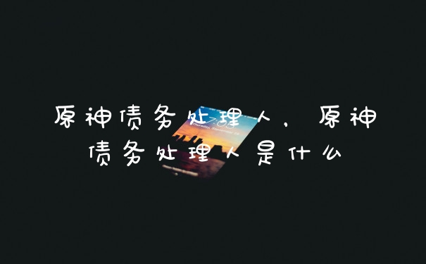原神债务处理人，原神债务处理人是什么