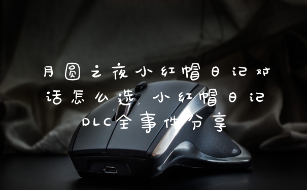 月圆之夜小红帽日记对话怎么选 小红帽日记DLC全事件分享