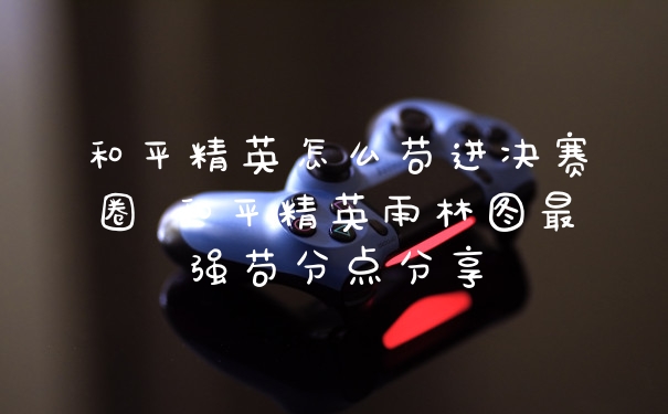 和平精英怎么苟进决赛圈 和平精英雨林图最强苟分点分享