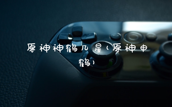 原神神鹤几星(原神申鹤)