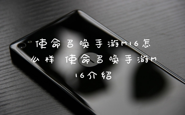 使命召唤手游M16怎么样 使命召唤手游M16介绍