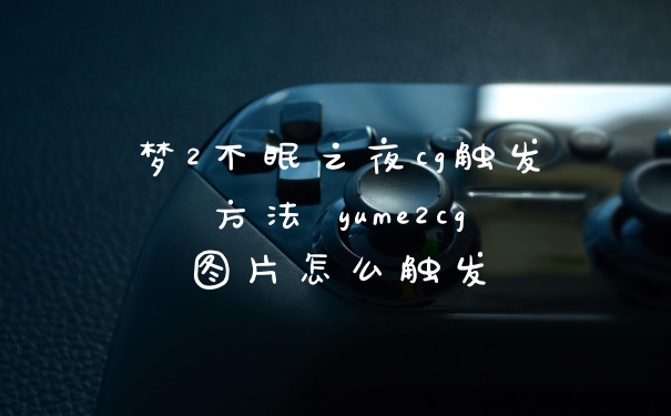 梦2不眠之夜cg触发方法 yume2cg图片怎么触发