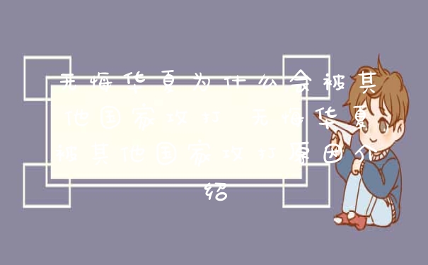 无悔华夏为什么会被其他国家攻打 无悔华夏被其他国家攻打原因介绍