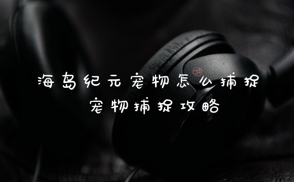 海岛纪元宠物怎么捕捉 宠物捕捉攻略
