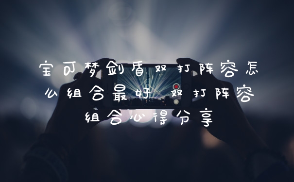 宝可梦剑盾双打阵容怎么组合最好 双打阵容组合心得分享