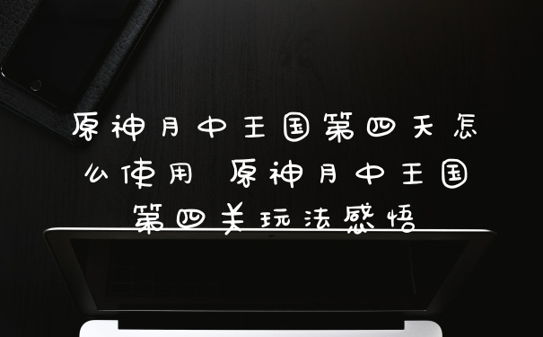 原神月中王国第四天怎么使用 原神月中王国第四关玩法感悟