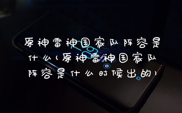 原神雷神国家队阵容是什么(原神雷神国家队阵容是什么时候出的)