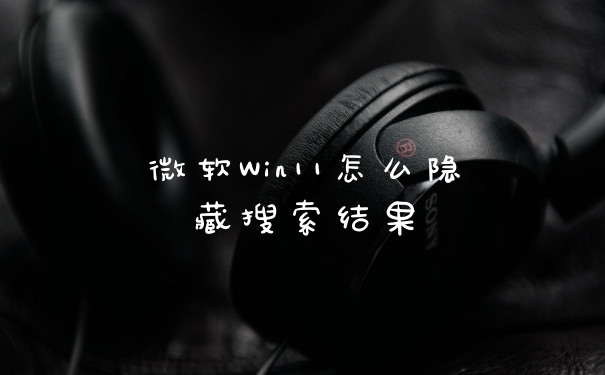 微软Win11怎么隐藏搜索结果